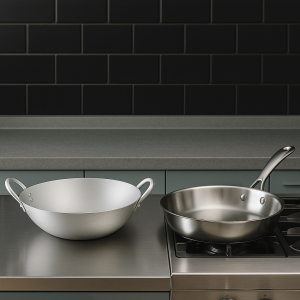 So sánh chảo bầu xi và chảo inox: khác nhau gì trong bếp Việt?