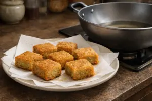 Cách Chiên Bánh Chưng Giòn Rụm 3 Chiên giòn rụm bánh chưng khiến ngon mắt