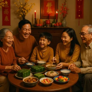 Gia đình quây quần bên mâm cơm ngày Tết, món ăn ngày Tết 3 miền gắn kết cả nhà dịp đầu năm