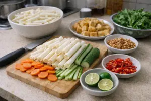 Bí Quyết Cách Làm Gỏi Ngó Sen Chay Cho Những Ngày Thanh Khiết 2 hình ảnh nguyên liệu làm gỏi ngó sen chay