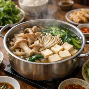 Cách Nấu Lẩu Nấm Chay Thanh Đạm, Thơm Ngon 1 hình lẩu nấm chay thanh đạm cho bữa cơm gia đình