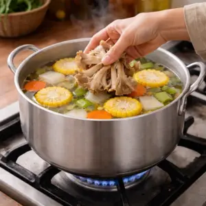 Cách Nấu Lẩu Nấm Chay Thanh Đạm, Thơm Ngon 3 hình ảnh cho nấm vào nồi lẩu nấm chay đúng thứ tự