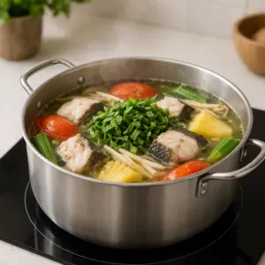 Cách Nấu Canh Chua Cá Lóc, Chuẩn Vị Nam Bộ 2 Nồi canh chua cá lóc miền Tây bốc khói nóng hổi trên bếp