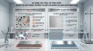 PFOA Là Gì? Cách Chọn Chảo Chống Dính An Toàn 1 So sánh hợp kim nhôm JIS 3003 tiêu chuẩn Nhật Bản và nhôm thông thường.