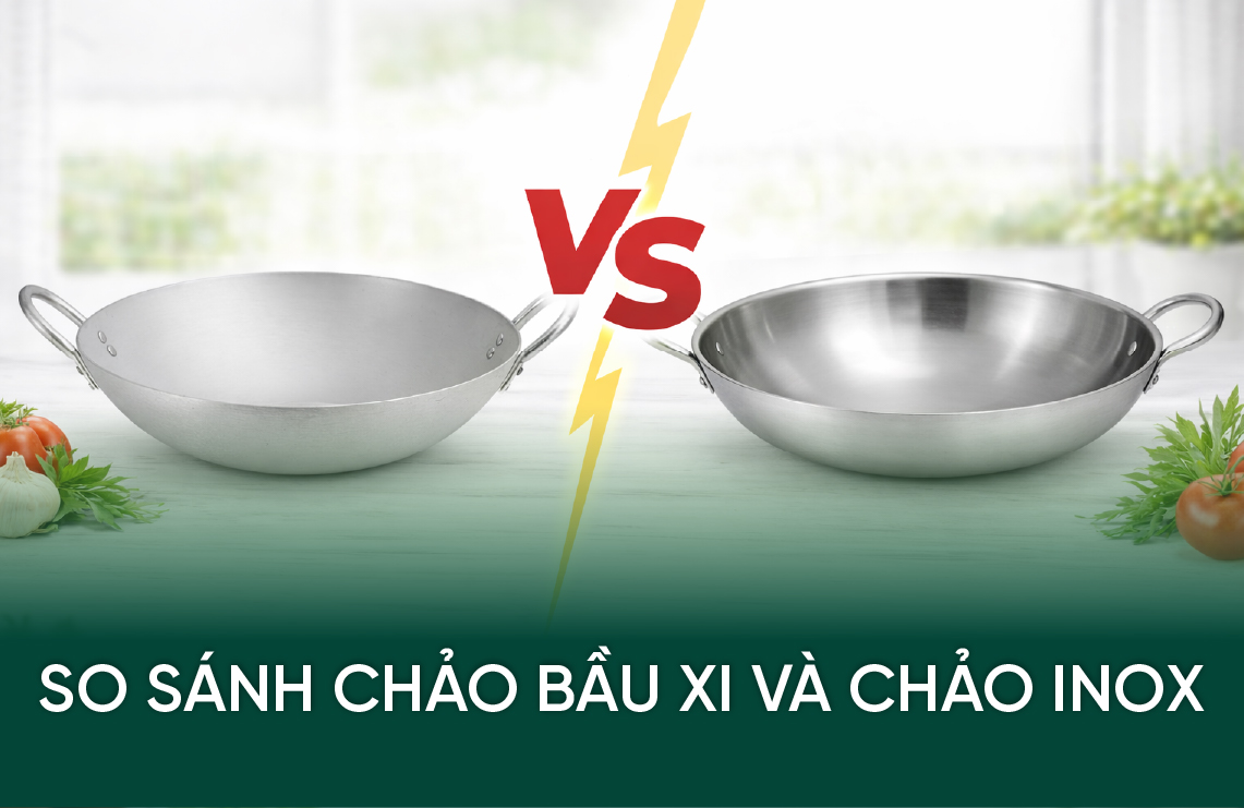 So Sánh Chảo Bầu Xi Và Chảo Inox – Nên Chọn Loại Nào?