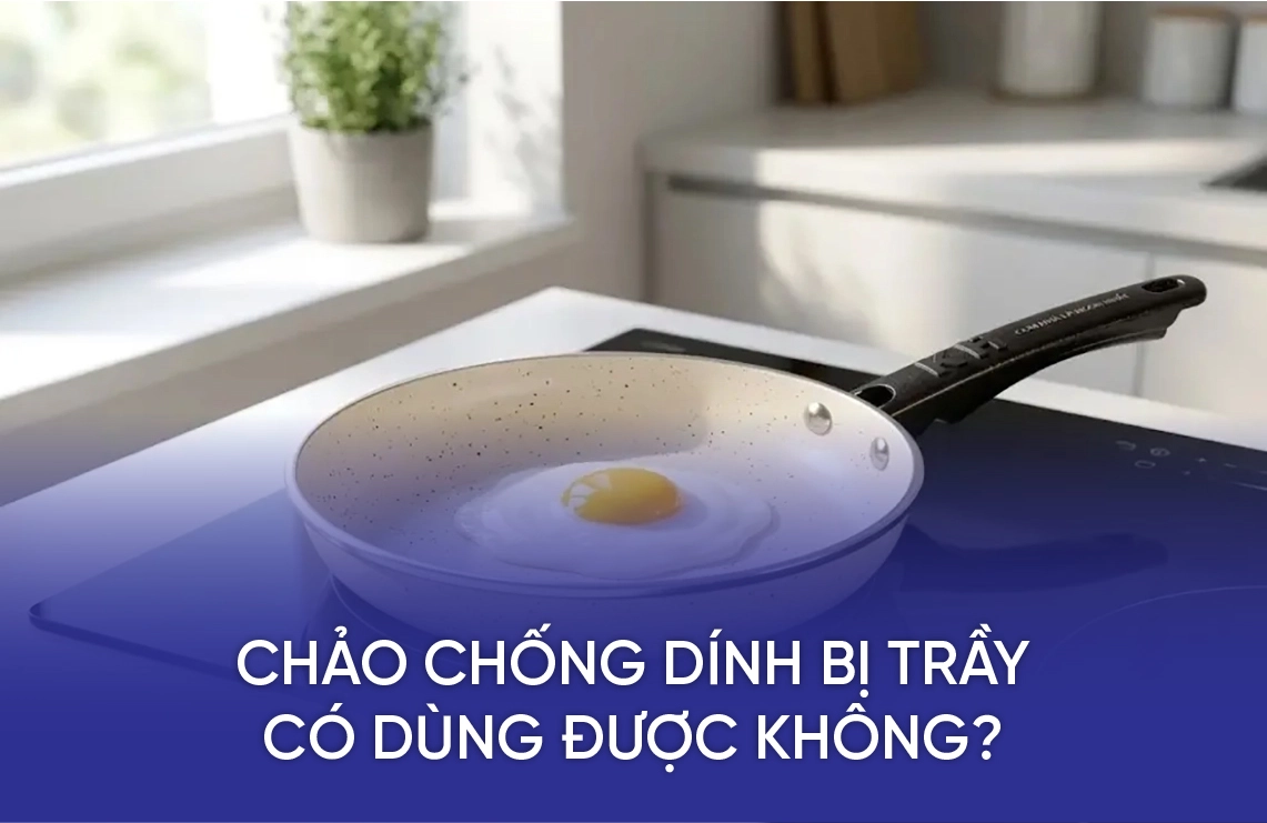 Chảo Chống Dính Bị Trầy Có Dùng Được Không? 3 Dấu Hiệu Nên Tránh 5 chao chong dinh bi tray co dung duoc khong