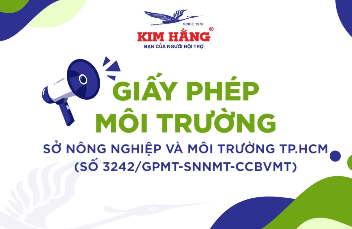 Giấy phép môi trường: Công ty Cổ phần Nhôm - Nhựa Kim Hằng số 3242/GPMT-SNNMT-CCBVMT 1 giay phep